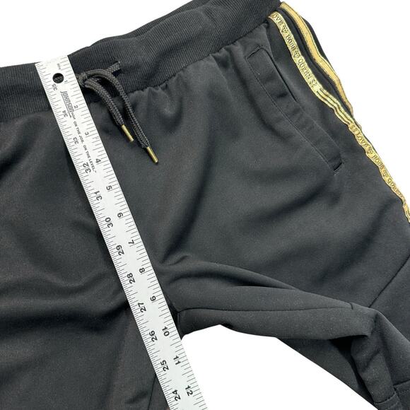 Mystiq Jogger Pants Womens Size M Black Gold Love Boss Queen Y2K - Picture 6 of 9